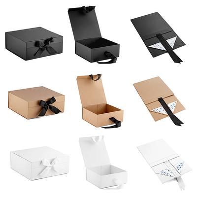 بسته بندی جعبه سخت سیاه، جعبه کاغذی تاشو خود چسب افست PMS چاپ UV