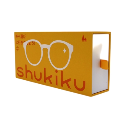 جعبه کشوی خرده فروشی، بسته بندی عینک آفتابی با روبان آویزان 157 گرمی C2S 1200 گرمی تخته خاکستری