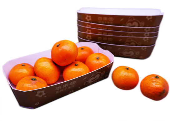 جعبه های بسته بندی مواد غذایی تاشو، جعبه های مقوایی ضد آب برای میوه ها چاپ CMYK