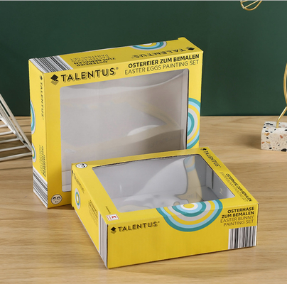 جعبه بسته بندی اسباب بازی افست 4C PMS با مواد کاغذ موجدار پنجره E فلوت