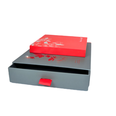 جعبه بسته بندی کاغذ کشوی اسلاید، جعبه های هدیه مقوایی سفارشی C1S بسته بندی 1200 گرمی خاکستری C2S